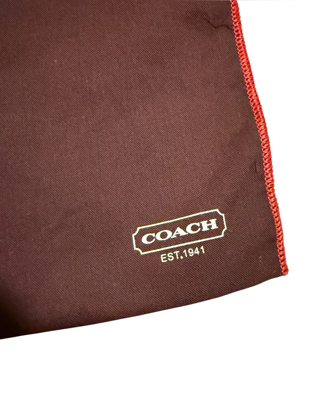 Coach Black Dust Drawstring Pouch with Red Trim